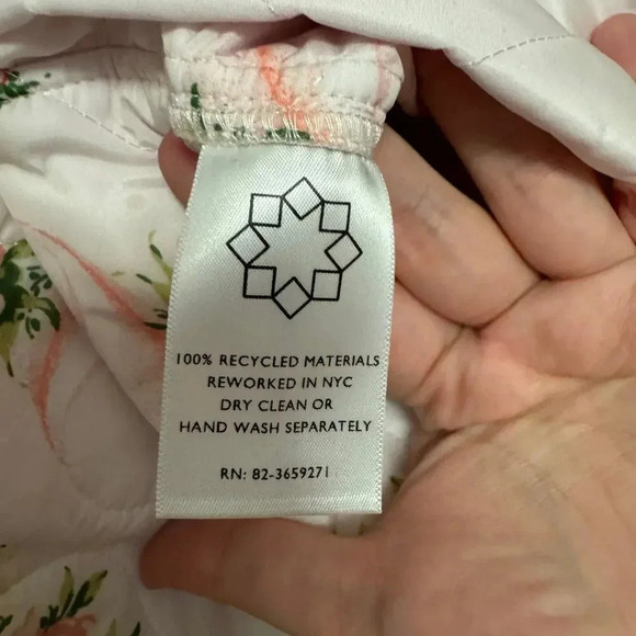 NWOT $689 Rentrayage Melba Floral Quilted Rose Bomber Jacket - Grandma Recycled - Picture 11 of 12